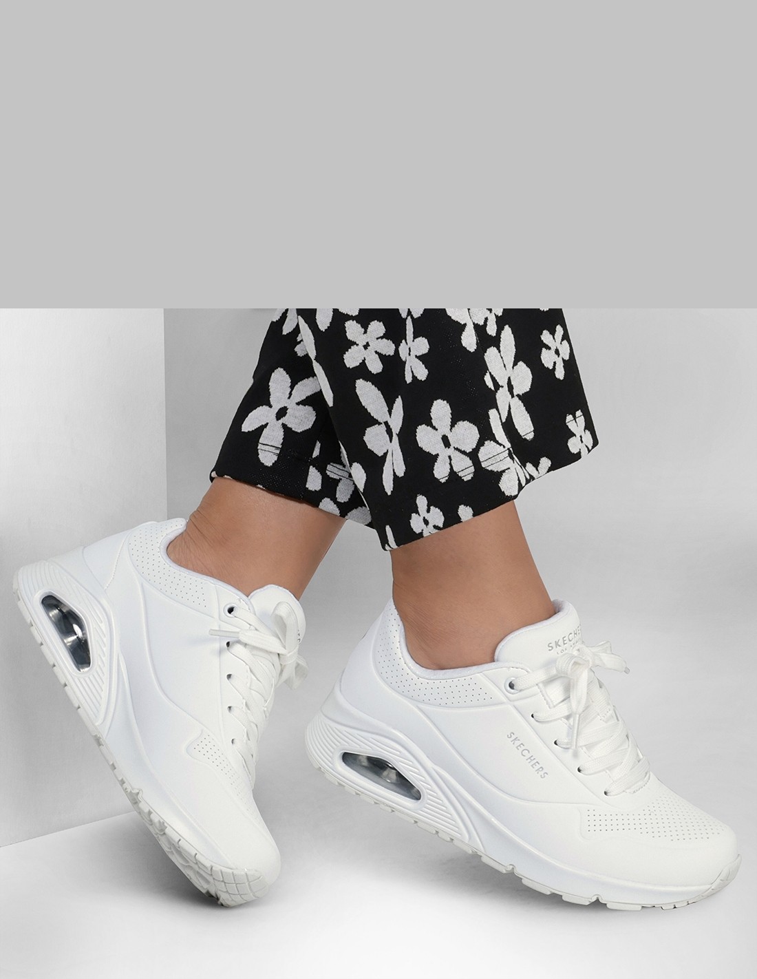 skechers Basket de ville Femme uno - stand on air Blanche