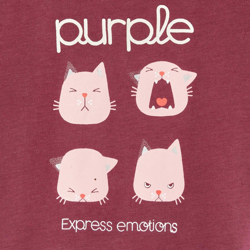 T-shirt Purple violet bébé fille Mauve Violet