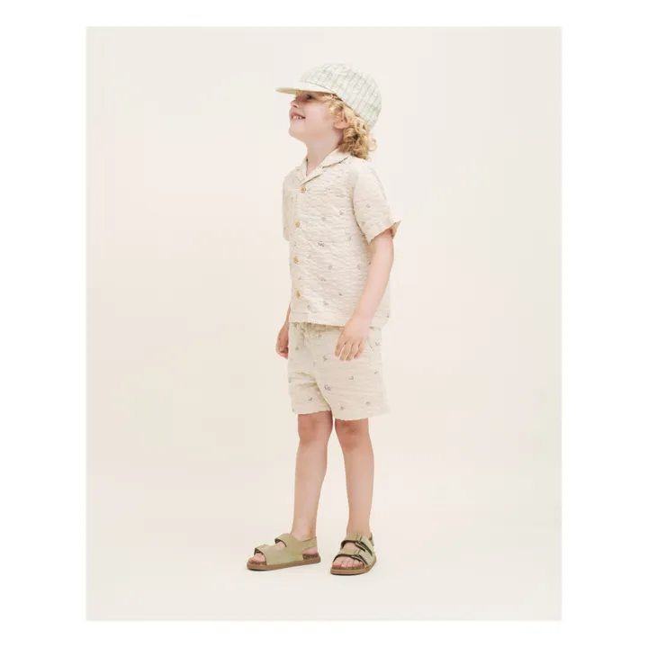 garbo&friends Short Seersucker Fleuri | Ecru