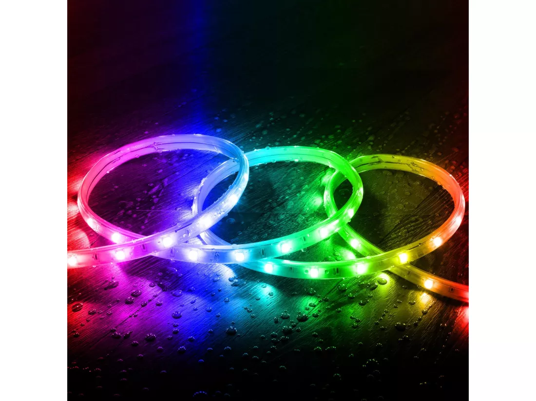 Ruban LED Extérieur Solaire 24V DC SMD2835 60 LED/m 30m IP65 Largeur 12mm Coupe 100 cm RGB