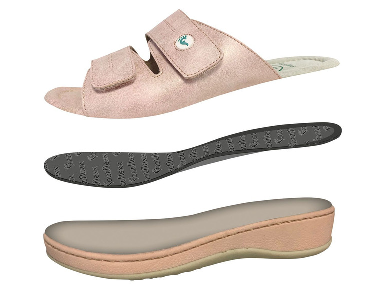 Comfortslippers voor dames, Footflexx-zool, G-wijdte