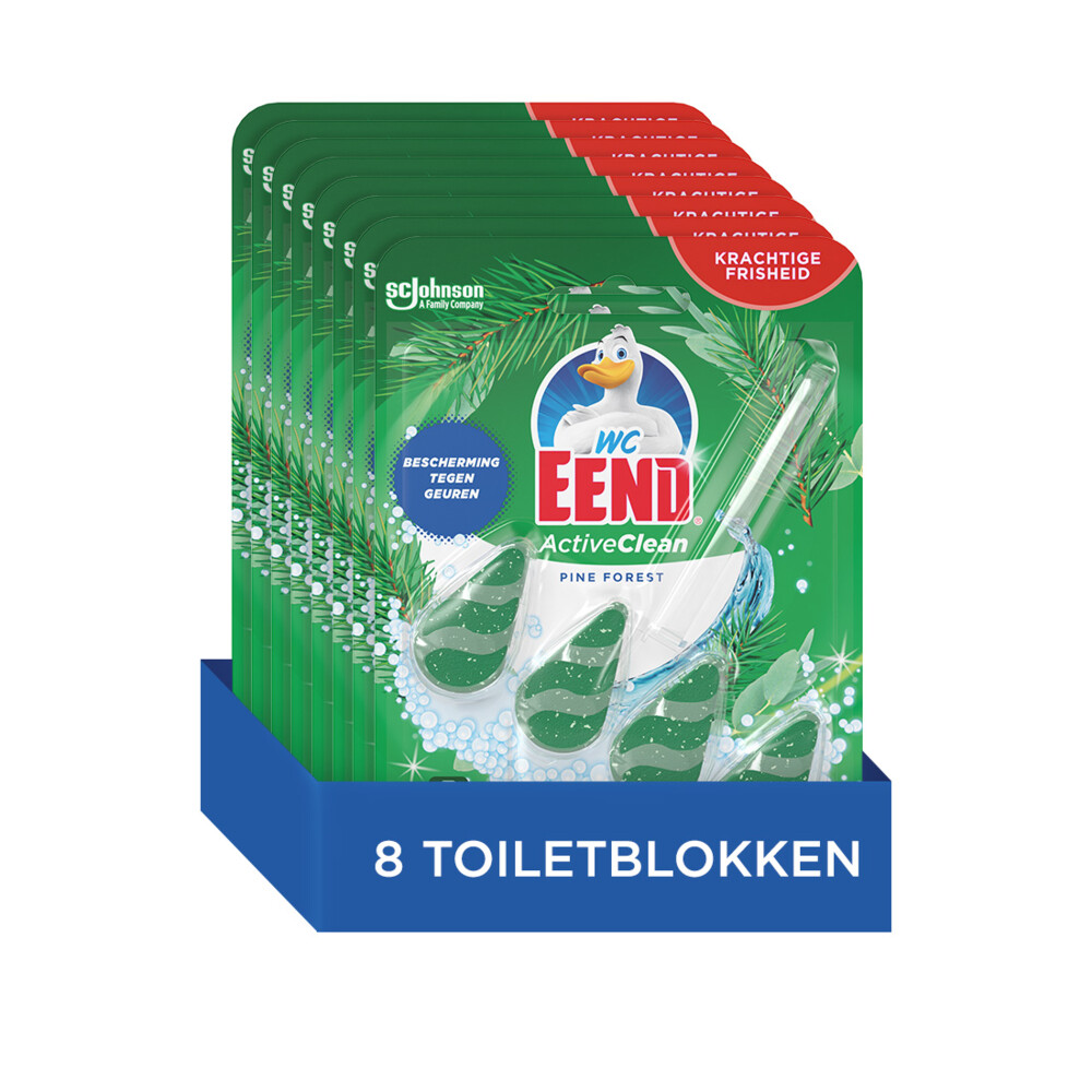 8x WC Eend Toiletblok Active Pine Forest38 gr