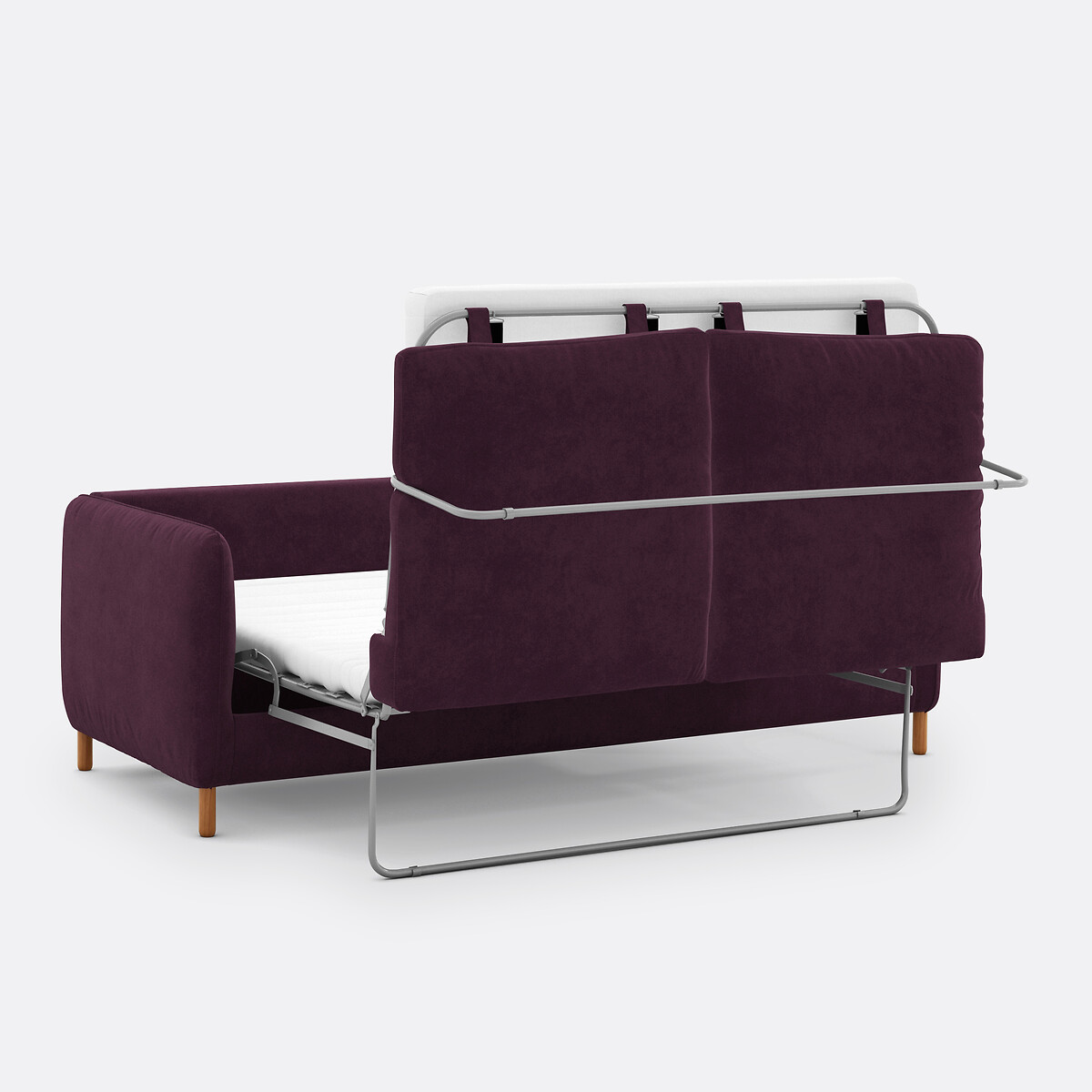 LA REDOUTE INTERIEURS<br>Sofá conversível de veludo, 4 lugares, Loméo