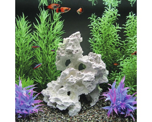 Aquariumdecoratie Zanzibar X-Large 28 x 23 x 31 cm wit