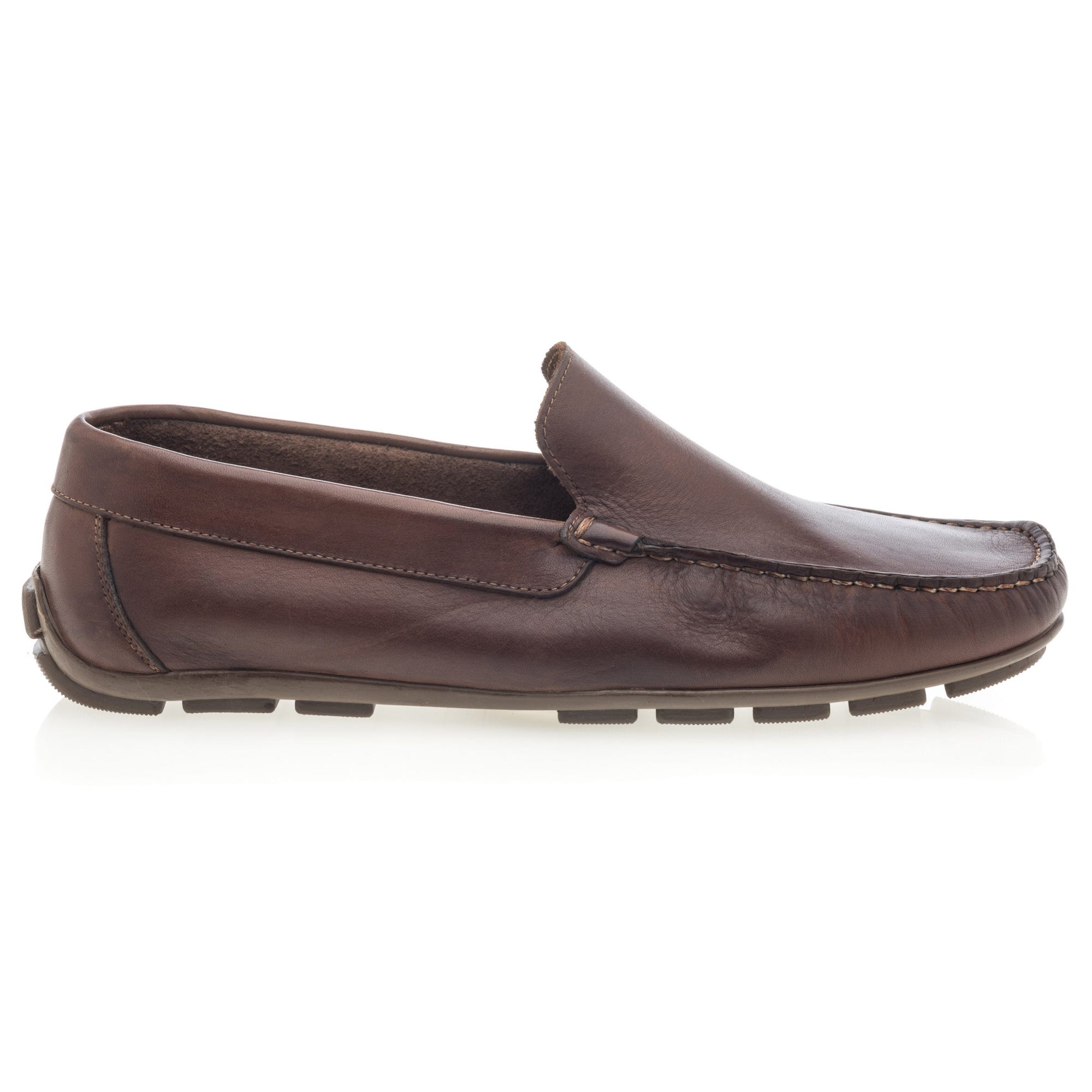 Mocassins Homme en cuir cognac