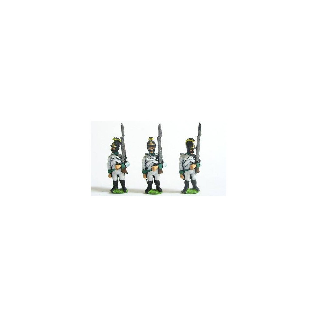Assorted German Fusiliers in Helmets, at attention