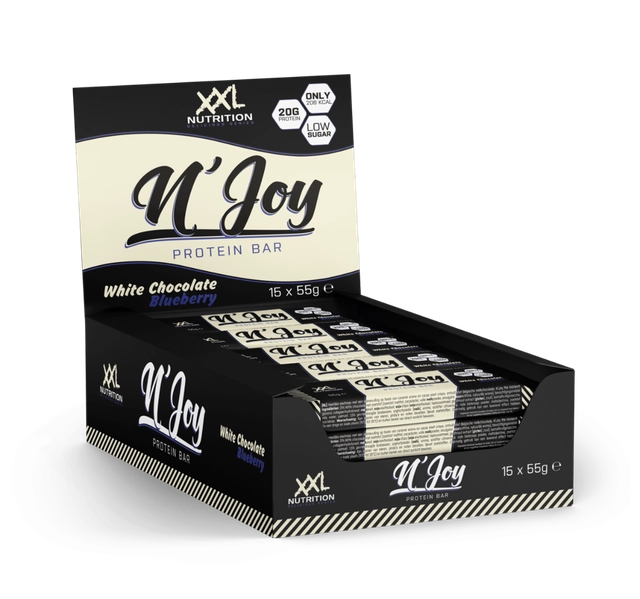 Xxl Nutrition N’Joy Protein Bar Witte Chocolade Blueberry (15 X 55 gr)