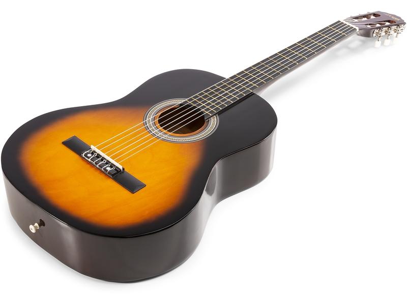 MAX Konzertgitarre SoloArt Set Sunburst Klassische Gitarre mit Zubehör