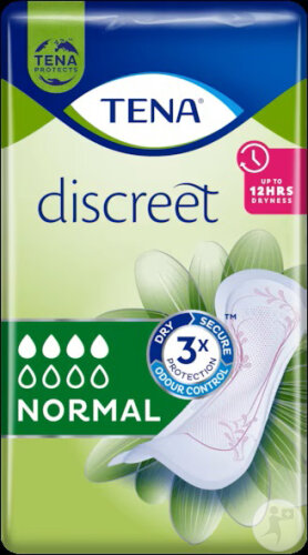 Tena Femmes Discreet Normal Serviettes Hygiéniques Fuites Urinaires Modérées 24 Pièces