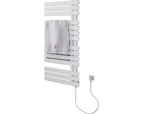 SCHULTE Breda elektrische handdoekwarmer, verwarmingselement rechts, 50 x 106 cm, 600 W, met Schuko-stekker, wit