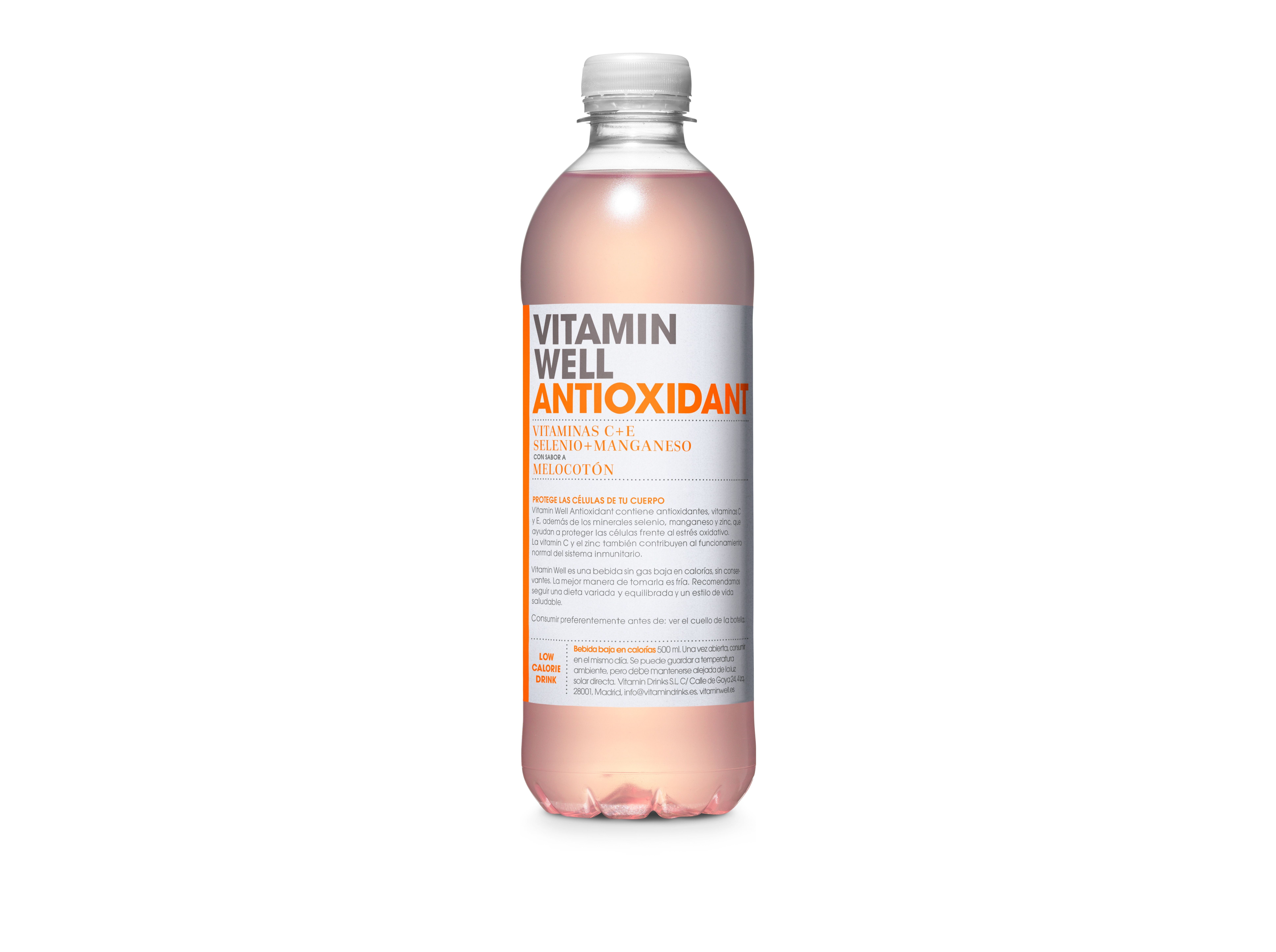 BEBIDA ISOTÓNICA VITAMIN WELL ANTIOXIDANTE PESSEGO 500ML