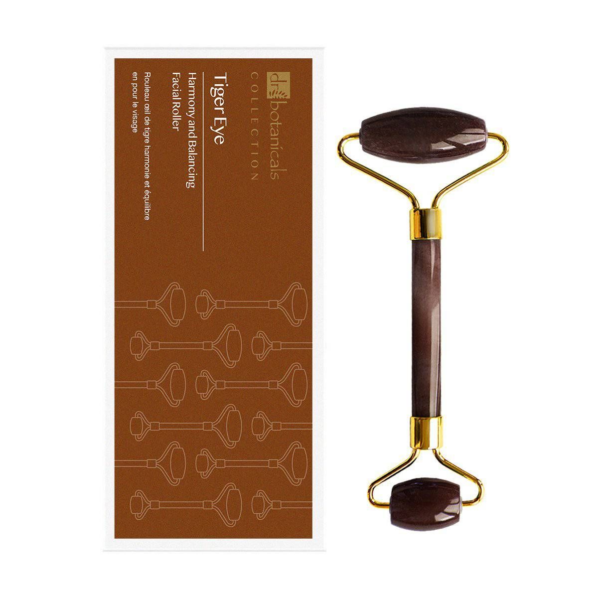 Dr Botanicals Tiger Eye Harmony and Balancing Facial Roller (Gold Metal Handle)