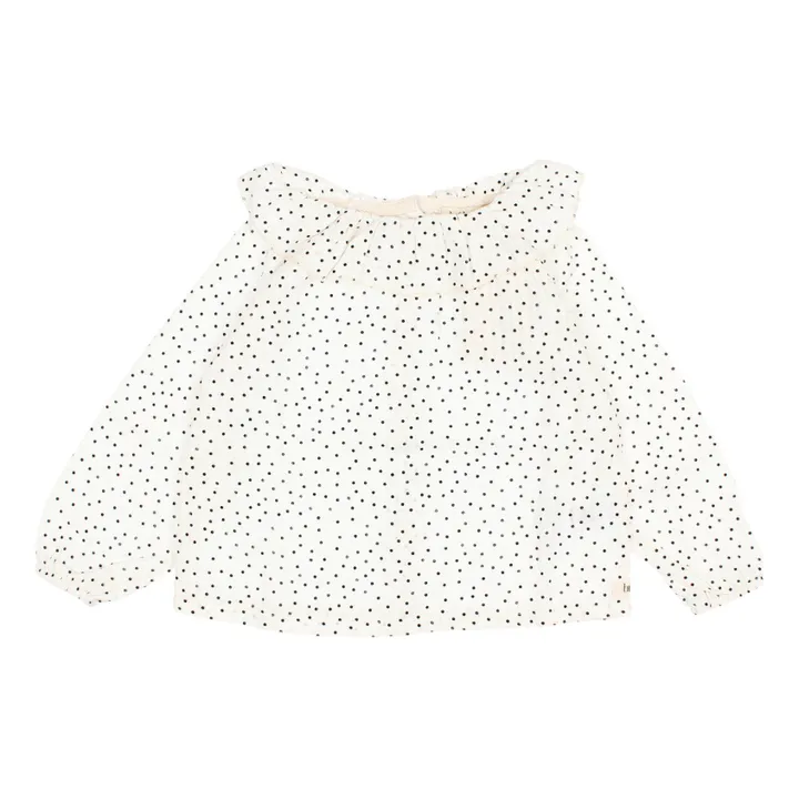 Búho Blouse Coton Bio Pois | Ecru