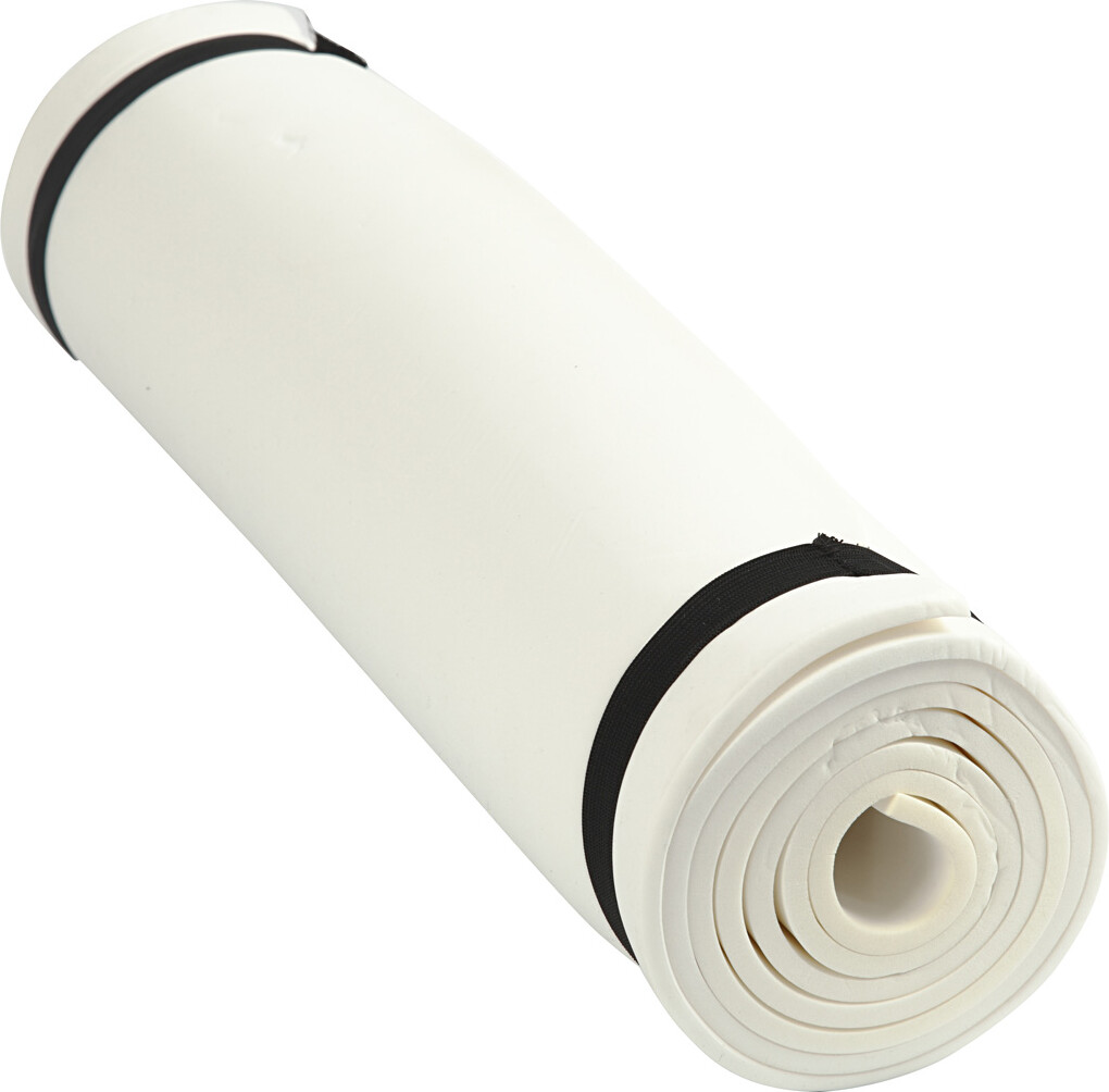 Liggeunderlag - L 180 CM - B 50 CM - Tykkelse 6 MM - Hvid - 1 Stk