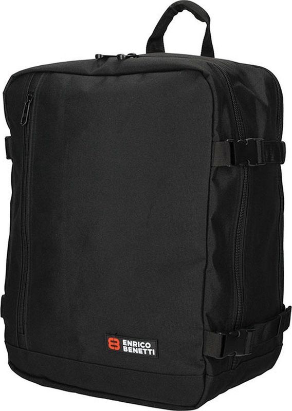 Enrico Benetti Cabin Rugzak Reistas Handbagage Amsterdam 54687 Zwart afm. 40x30x20