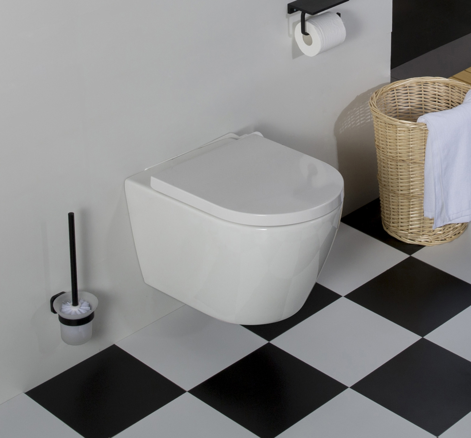 Geberit UP100 toiletset met Saniclear Jama randloos toilet en softclose zitting