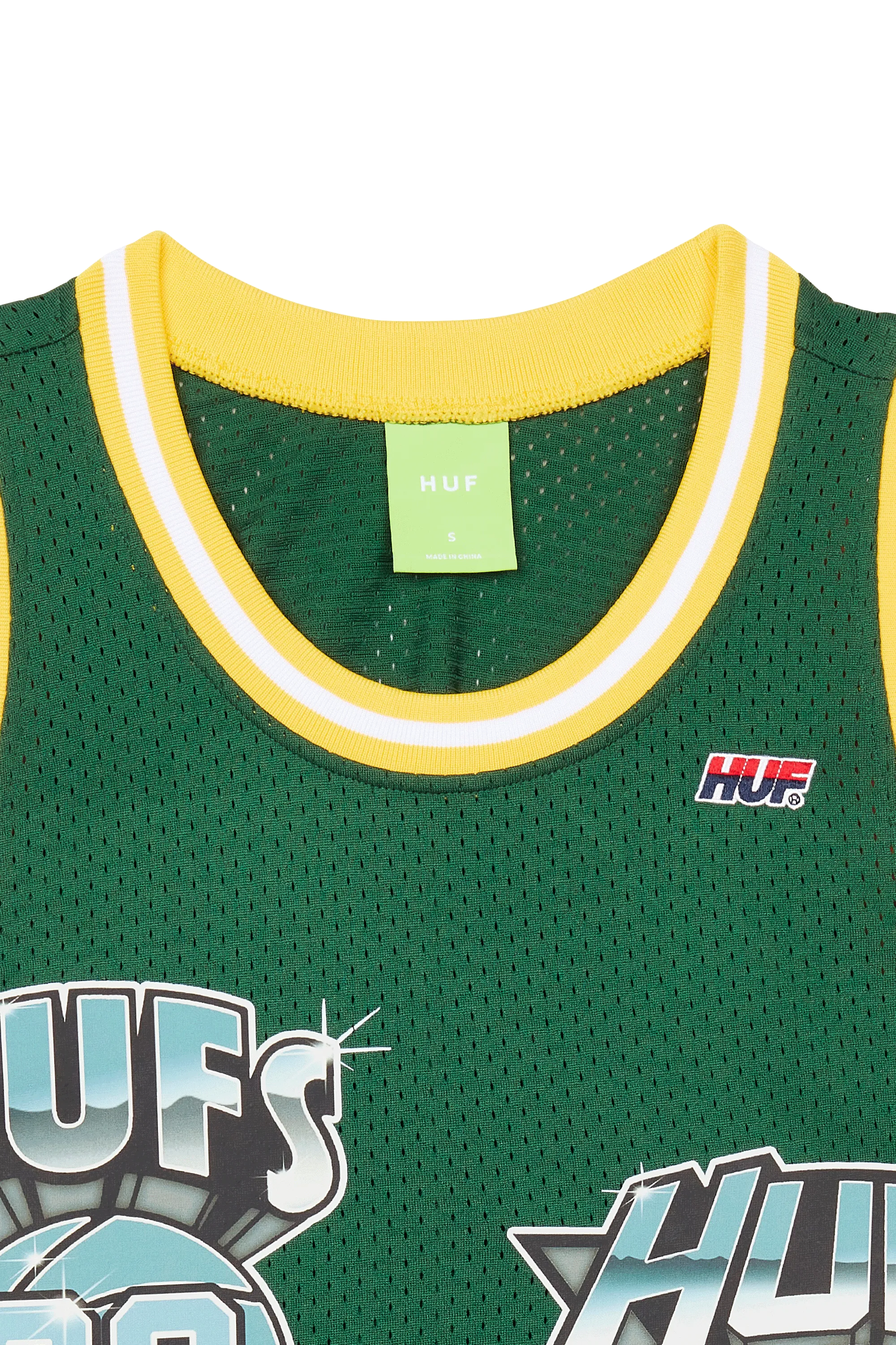 HUF T-SHIRT BASKETBALL JERSEY Vert