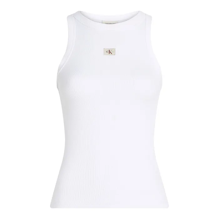 Calvin Klein Woven Label Rib Tanktop Dames