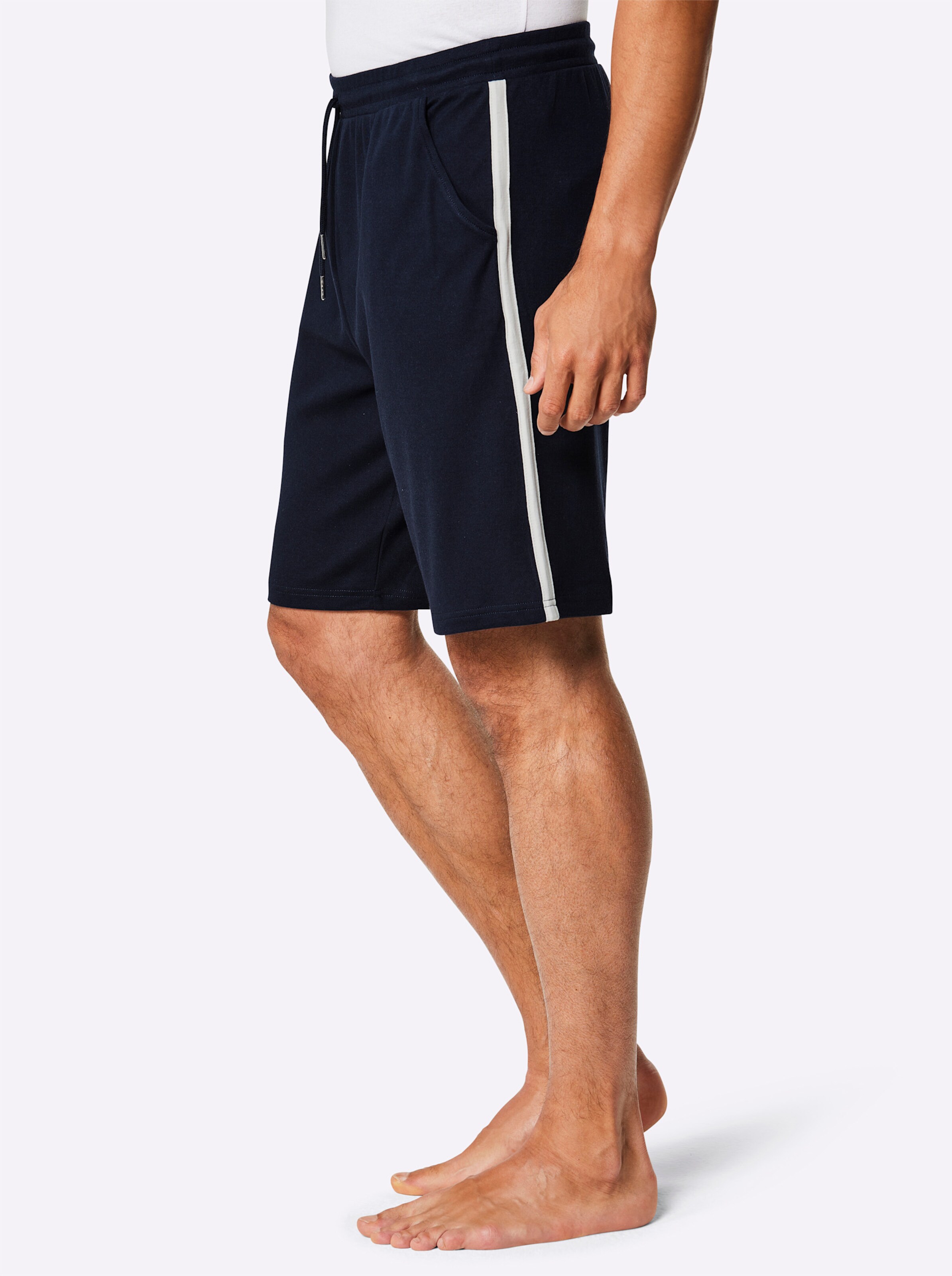 feel good Bermuda in anthrazit-meliert + marine