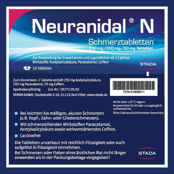 Neuranidal N Schmerztabletten, 10 St