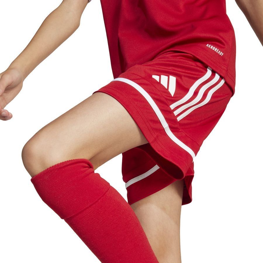 adidas Squadra 25 Short - Rouge/Blanc Enfant