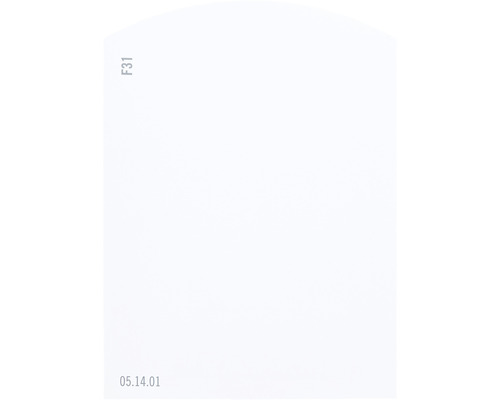 Kleurstaalkaart, kleurenkaart F31 Off-White, blauwe kleurenwereld, 9,5 x 7 cm
