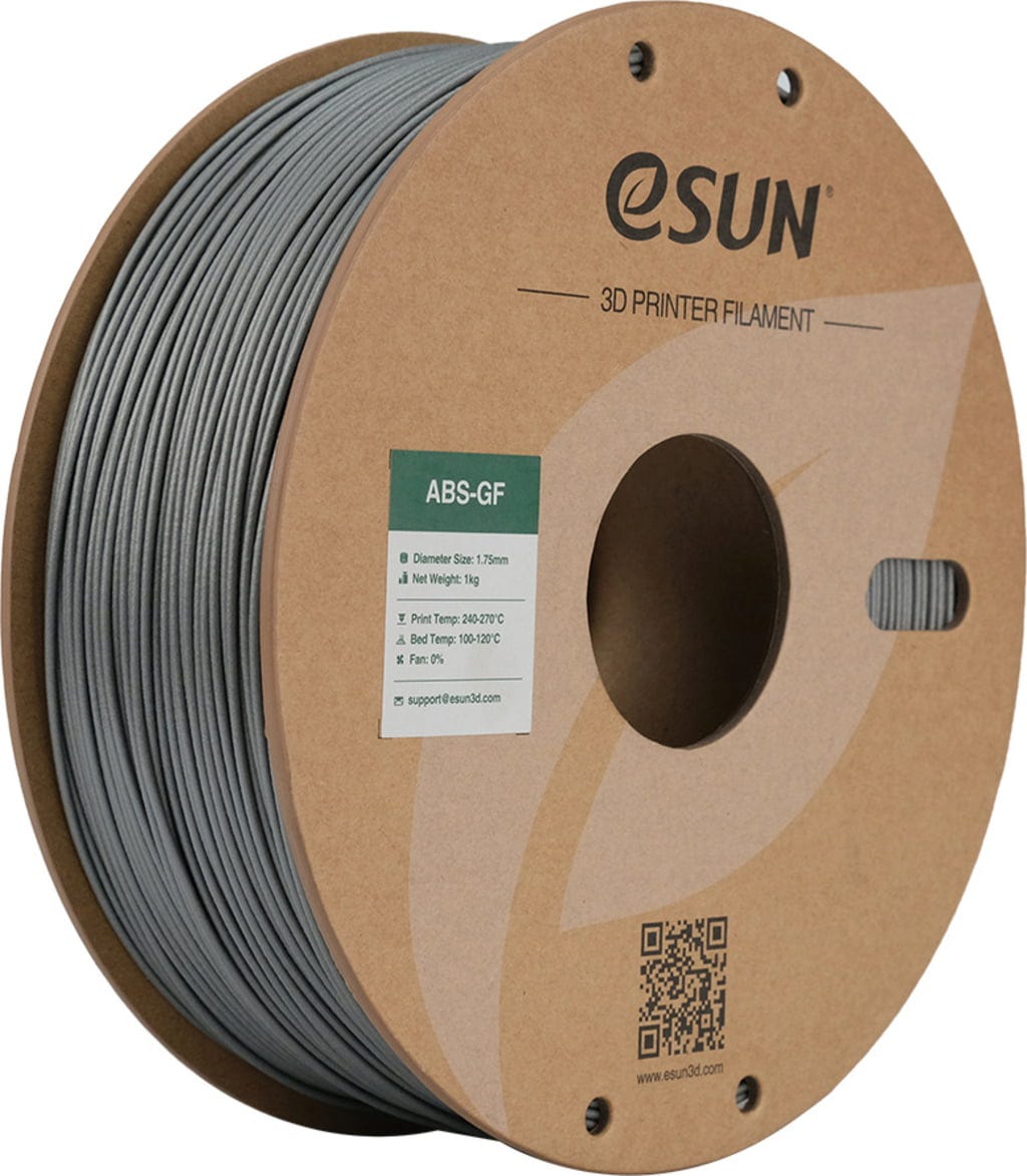 eSUN  ABS-GF Silver, 1,75 mm / 1000 g    Mit Glasfasern verstärktes ABS
