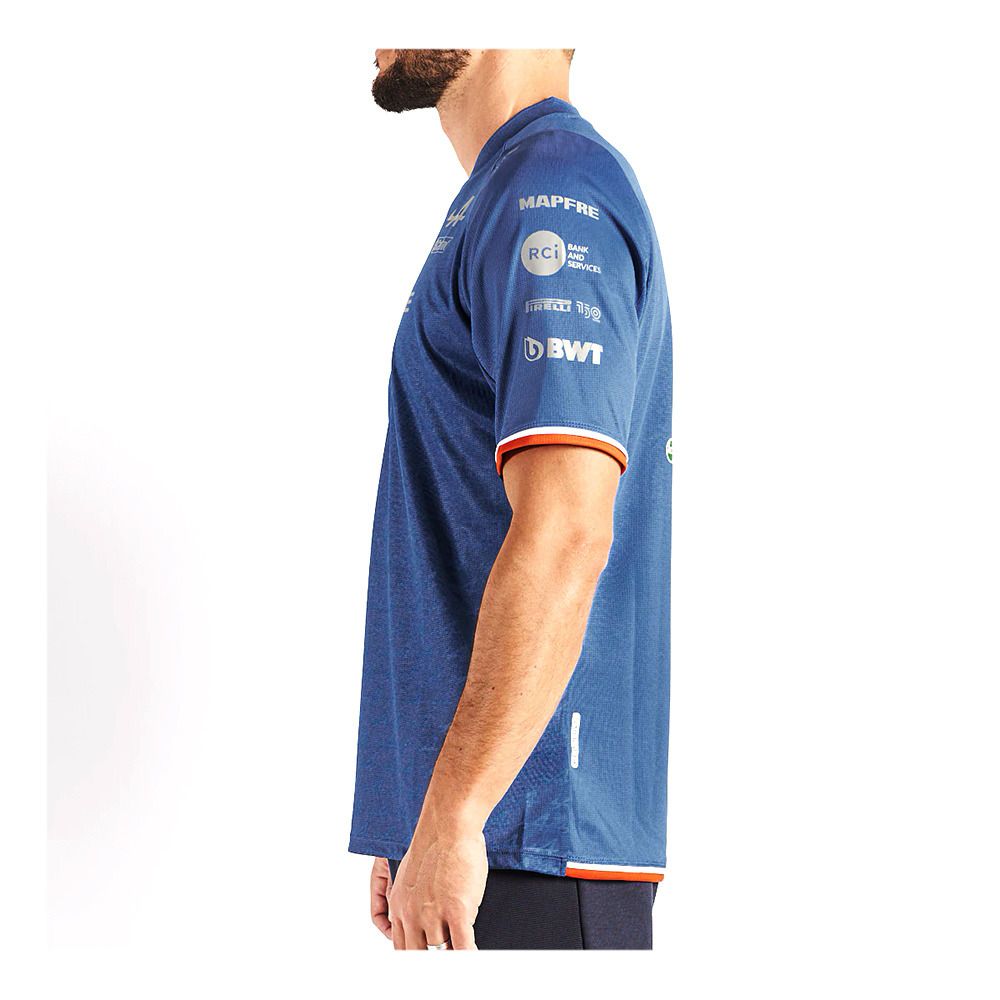 Kappa KOMBAT ALPINE F1 OCON - Maillot Homme blue royal marine/white/red