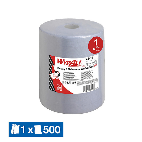 Bobine d'essuyage bleu Wypall L20 500 formats