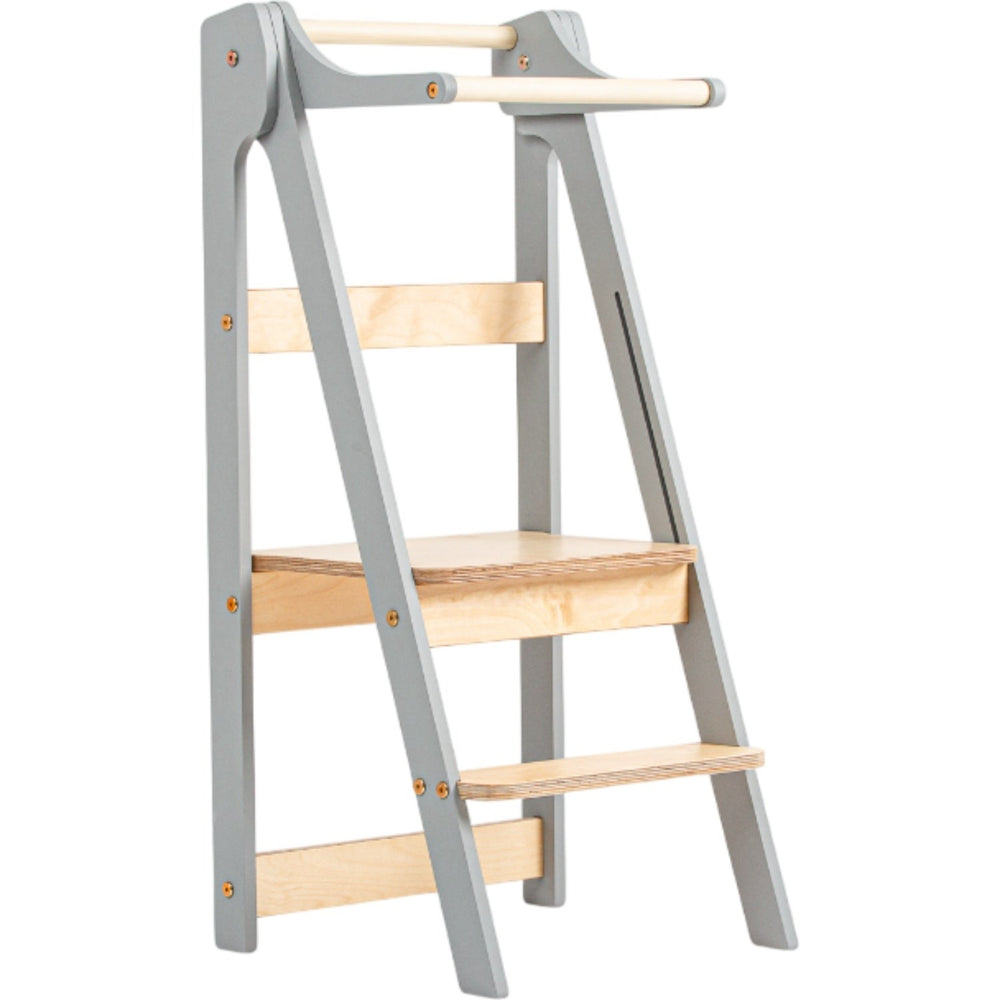 Køb Duck Woodworks Foldbart Læringstårn Grey