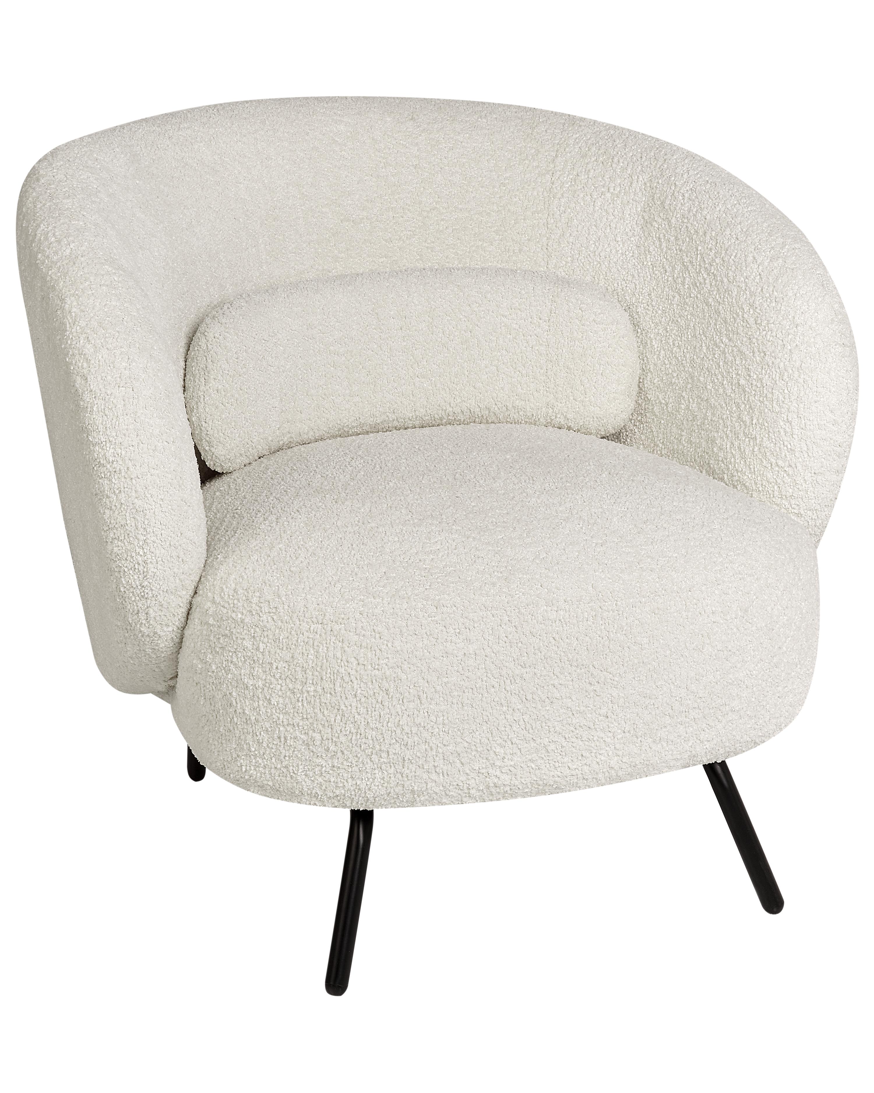Fauteuil MAKELA Bouclé Gebroken wit