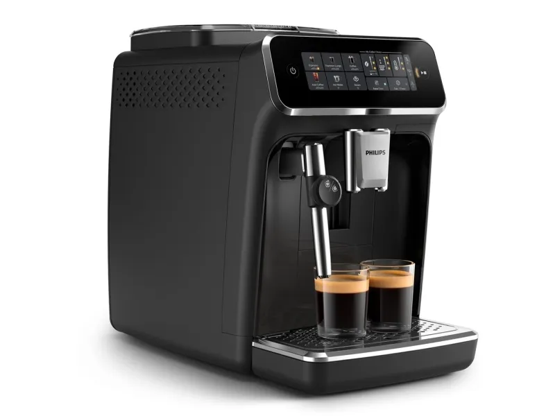 Philips 3300 series EP3321 - Automatisk kaffemaskine med mælkeskummer - 15 bar - sortlakeret