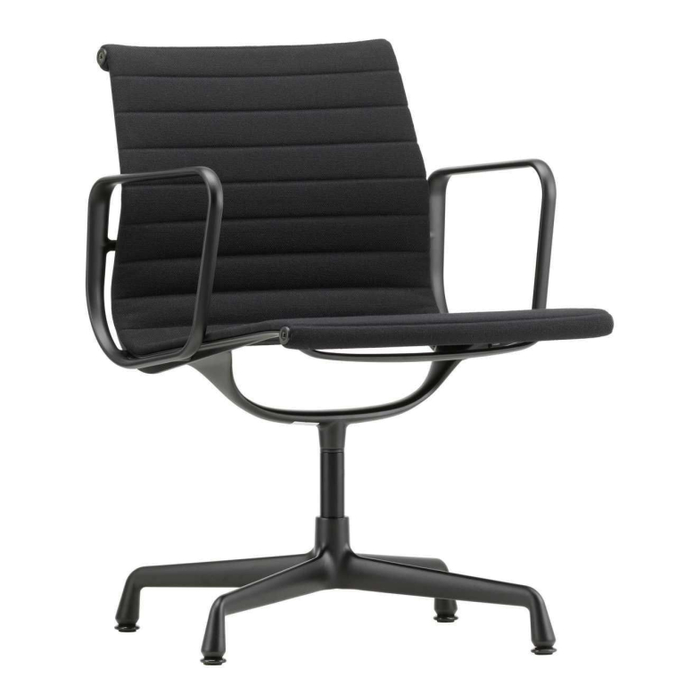Vitra Aluminium Chair Black EA 108 Hopsak zwart