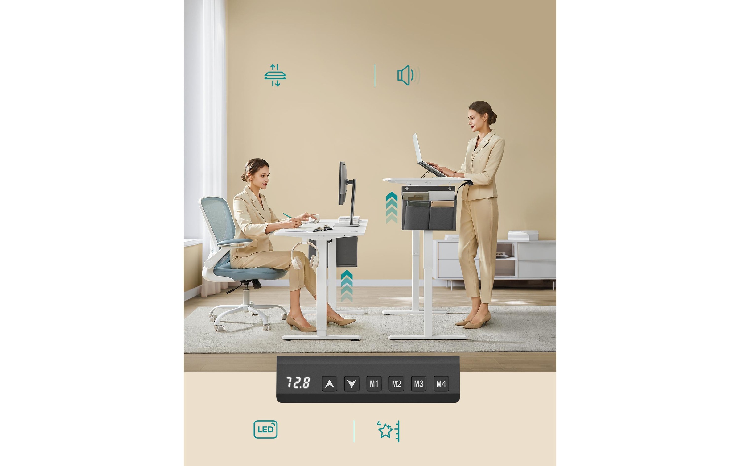 SONGMICS Stehtisch »Songmics 140 x 60 cm« 1 Stk. tlg. Material: Pressspan, Stahl