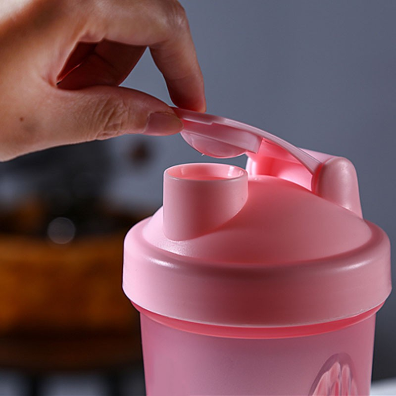 (400ml) Fitness Protein Shaker Trinkflasche   Blender Kugel - Schwarz