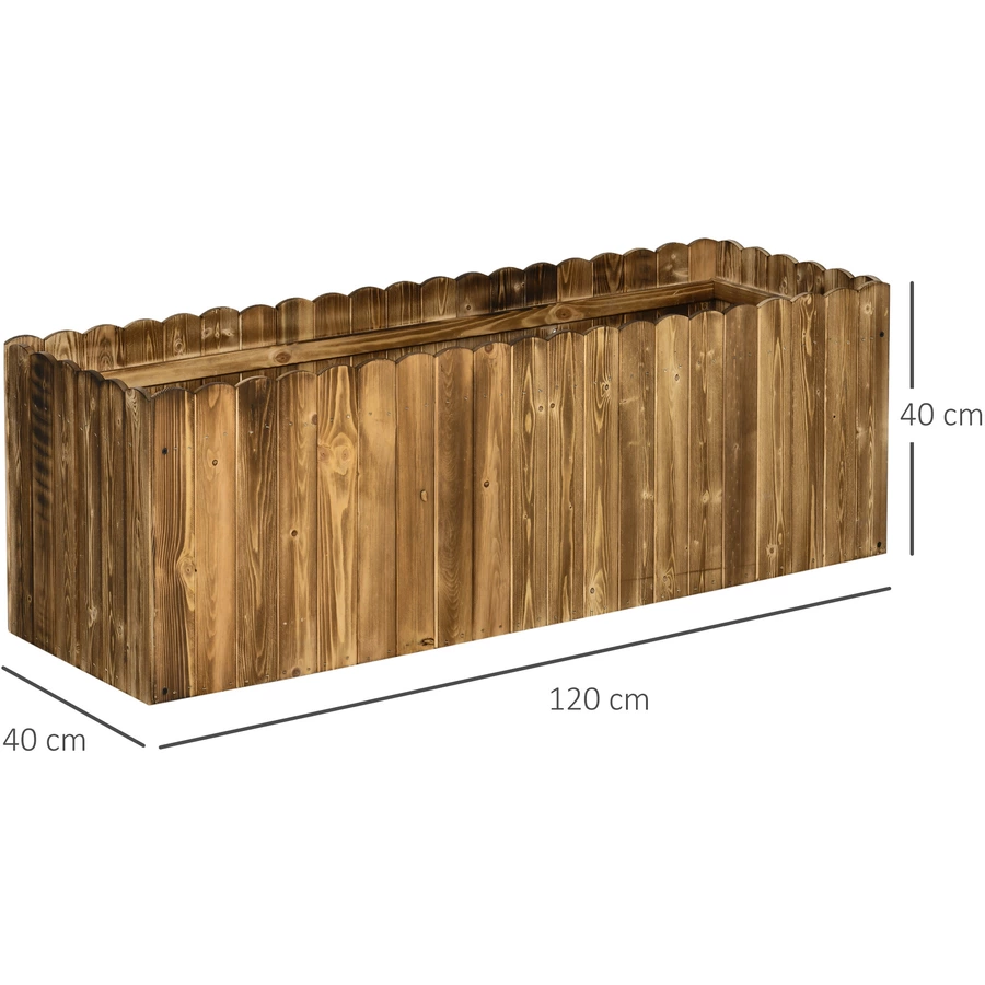 Outsunny Hochbeet mit Holzplatte natur