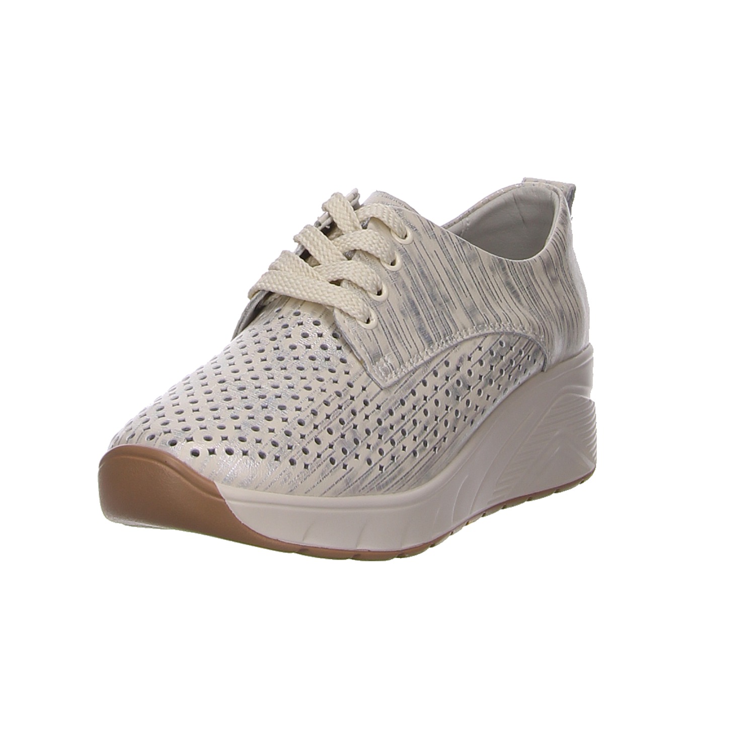 HBH Damen Schnürhalbschuhe beige