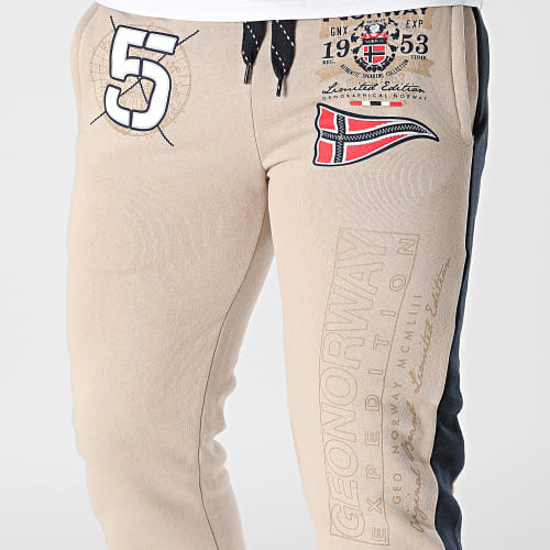 Pantalon Jogging A Bandes Mantibe Beige