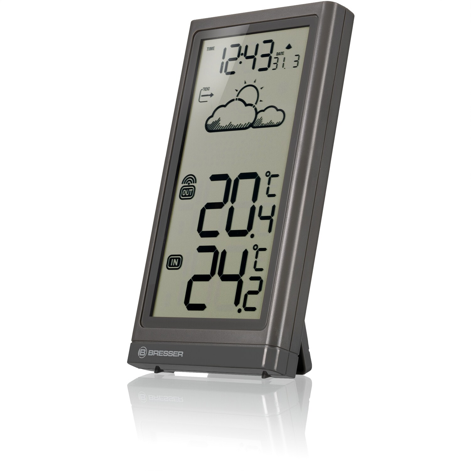BRESSER Meteo Temp Wetterstation Farbe: grau