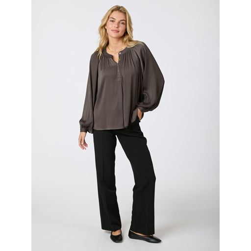 Neo Noir Kirsty Structure Bluse, Brown, 40