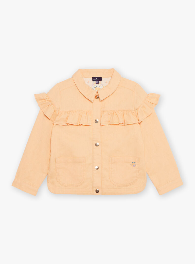 Veste orange clémentine à volants