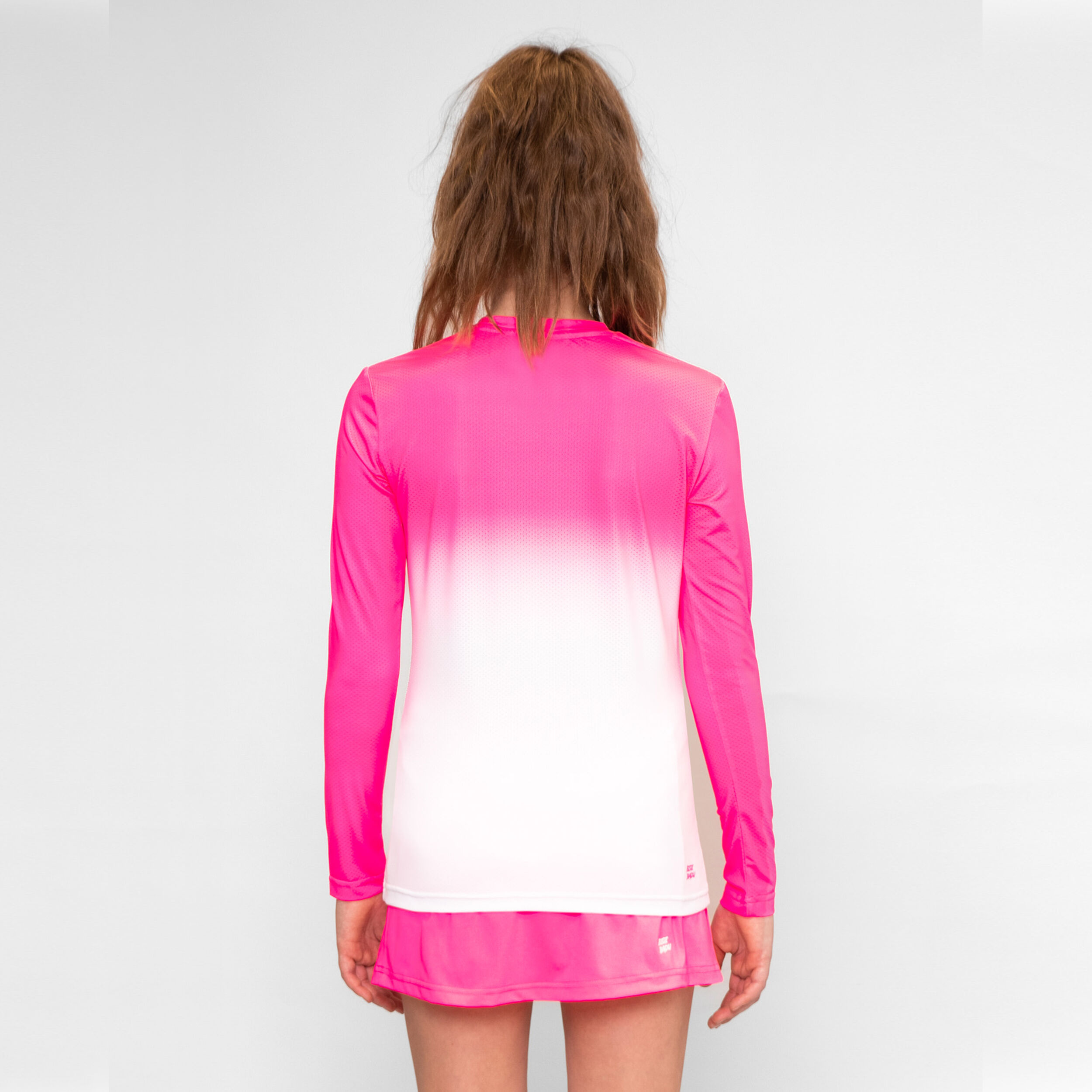 BIDI BADU Crew Gradiant Haut Manches Longues Filles - Pink , Blanc