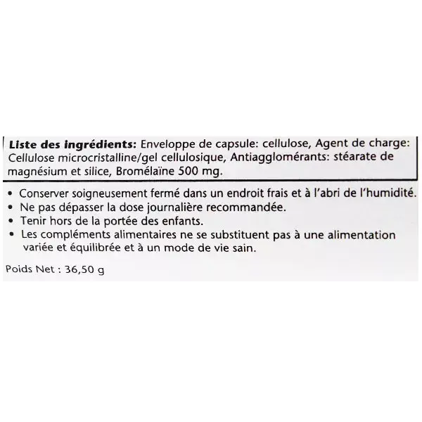 Solaray Bromelaína 500mg 60 cápsulas