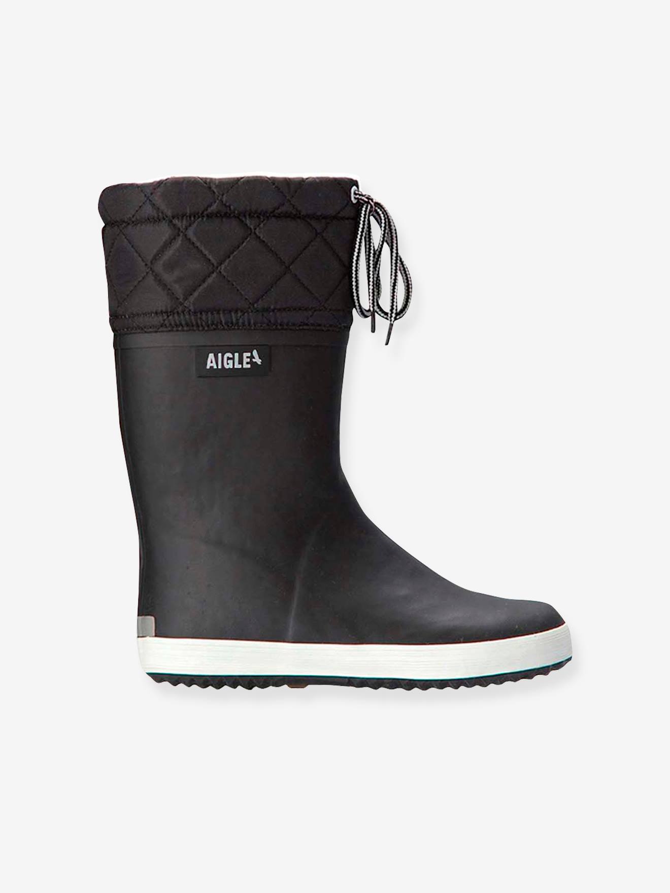 Botas de borracha Lolly Pop Giboulée AIGLE® pretas, tamanho médio, lisas