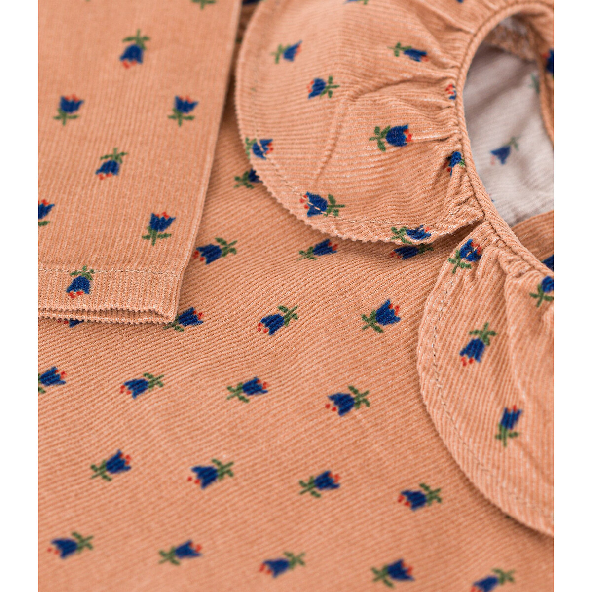 PETIT BATEAU<br>Blusa manga comprida de veludo