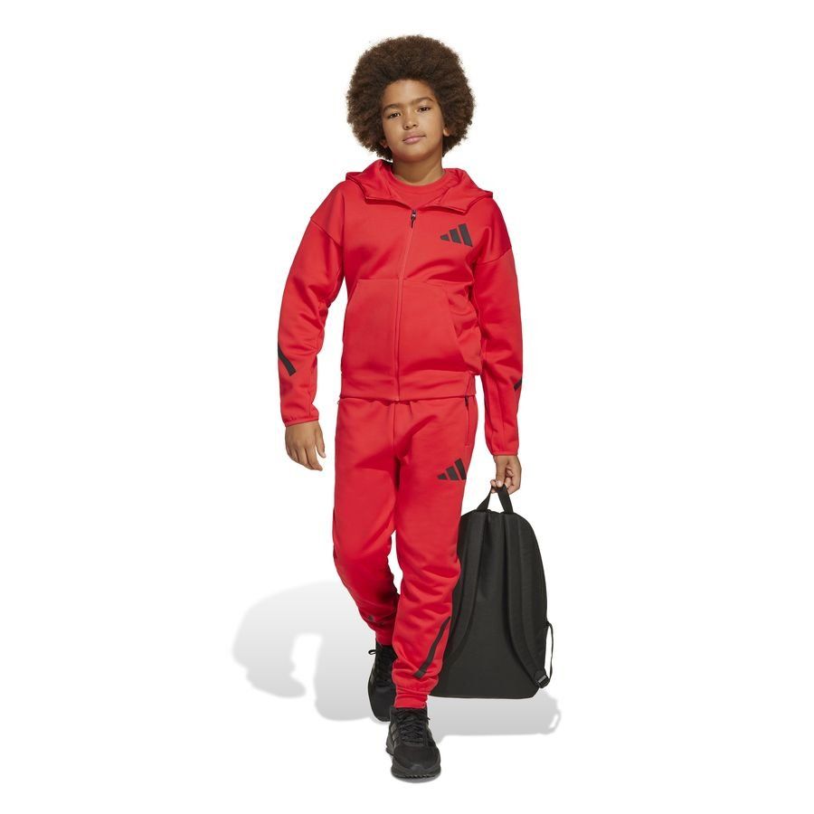 adidas Sweat à Capuche Z.N.E. Full Zip - Pure Ruby/Noir Enfant