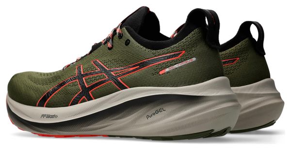 Chaussures Running Asics Gel-Nimbus 26 TR Kaki/Rouge Homme