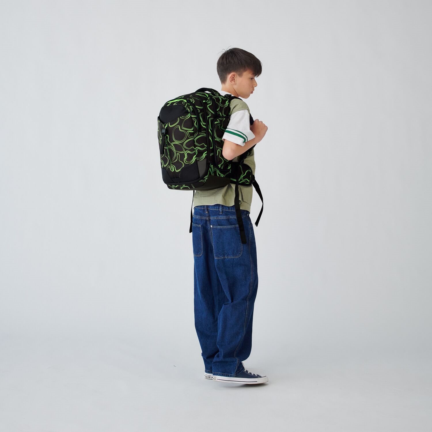 Satch Match School Backpack green supreme