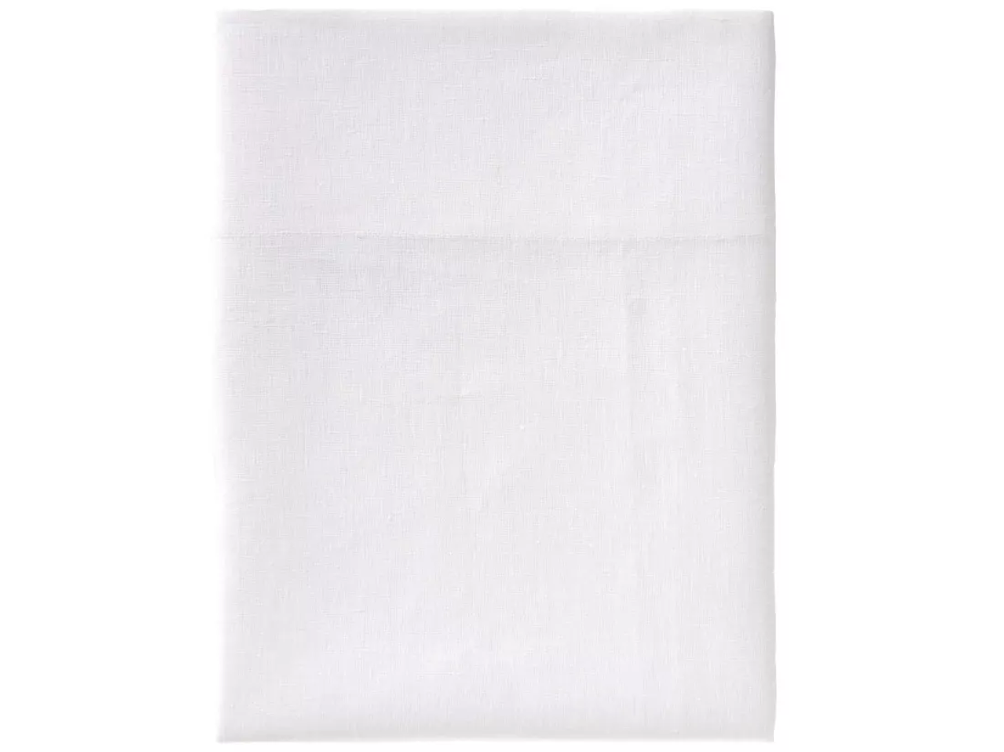 Drap plat blanc 100% lin 270x310 cm