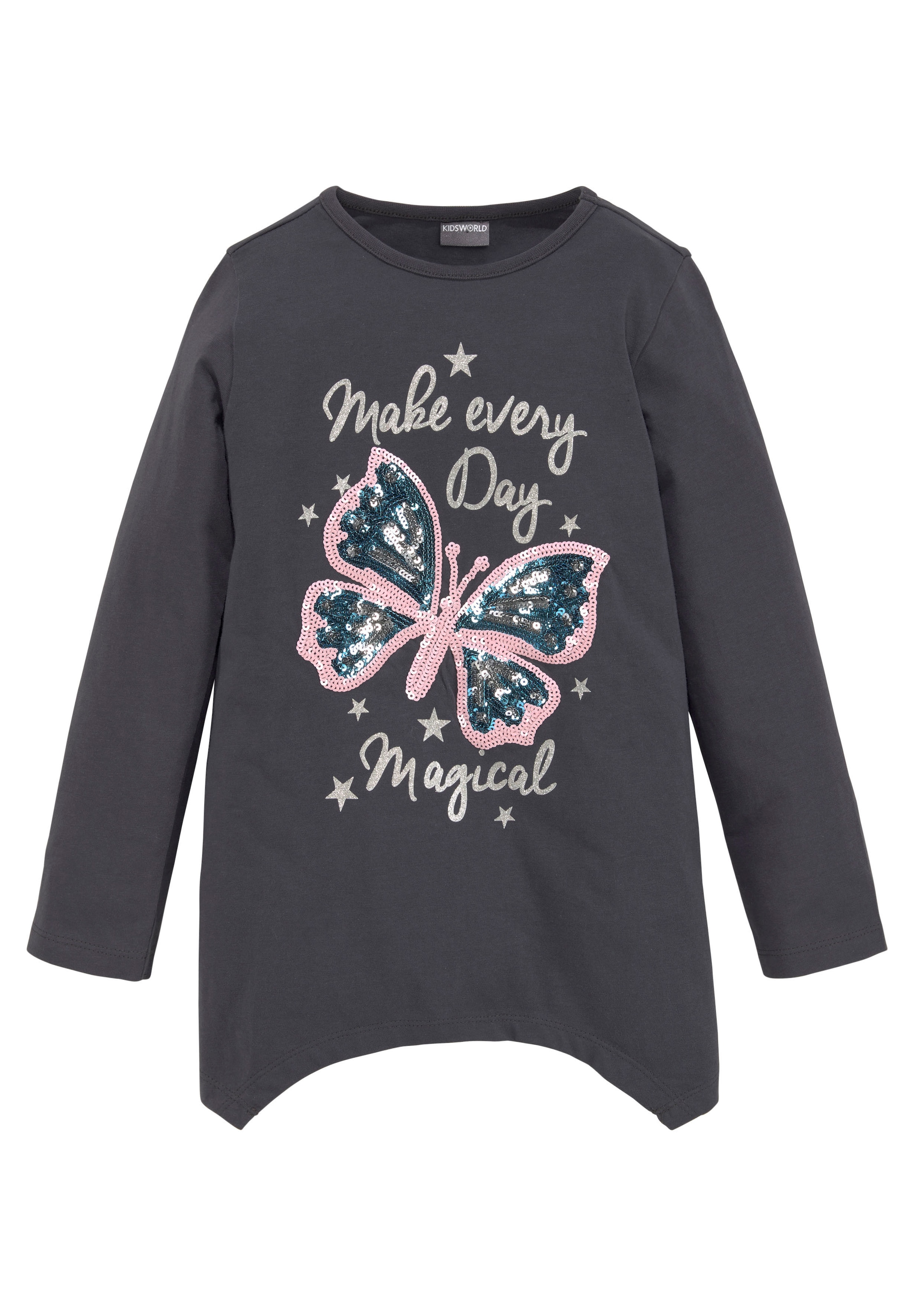 KIDSWORLD Langarmshirt & Leggings »2tlg. Set Shirt + Leggings mit Glitzerdetails«, 2 Stk. niedlicher Schmetterling für kleine Mädchen